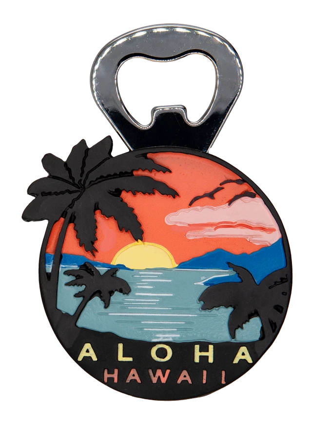 Metal Enamel Island Memories Keyrings: Palm Black display picture 2