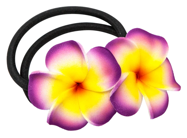 Flower Elastic Hair Ties by Olu Olu - Purple