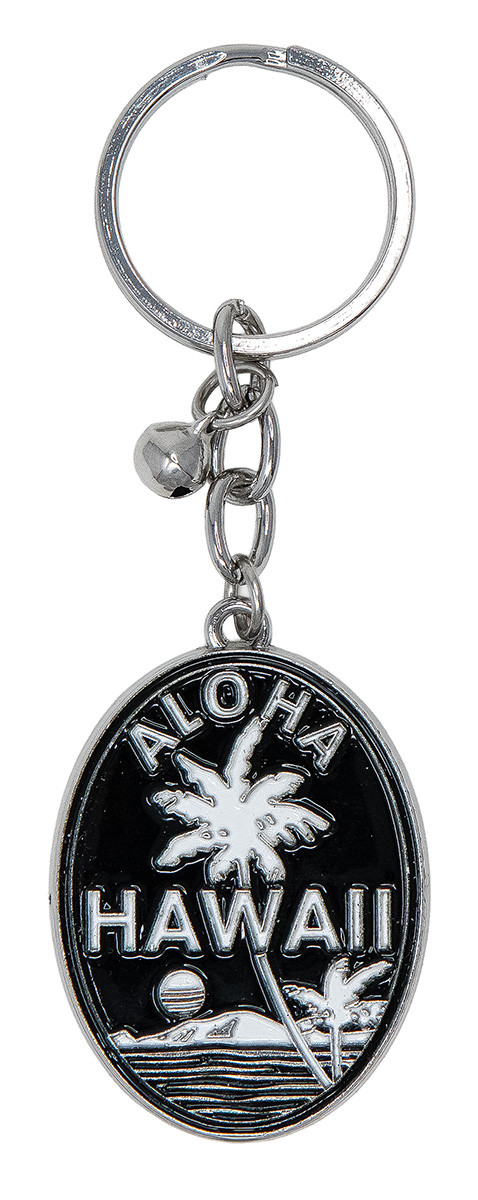 Metal Enamel Island Memories Keyrings: Palm Black display picture 3