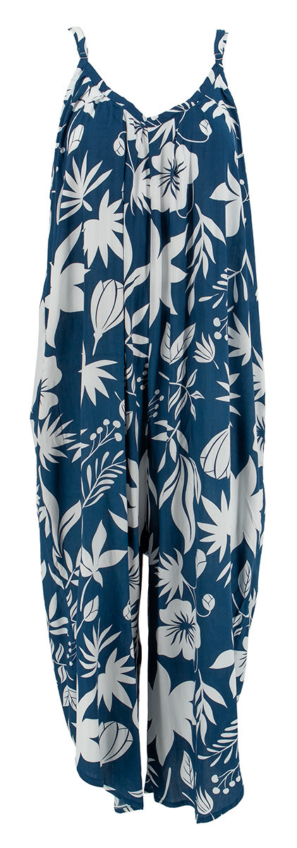 Napua Collection Jumpsuit: Island Botanica - Navy