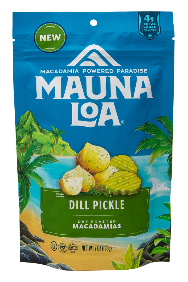 Mauna Loa Macadamia Stand Up Bag 7oz: Dill Pickle