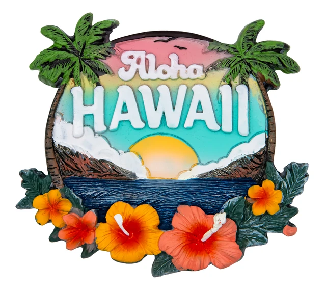 Island Memories Polyresin Magnets - Paradise