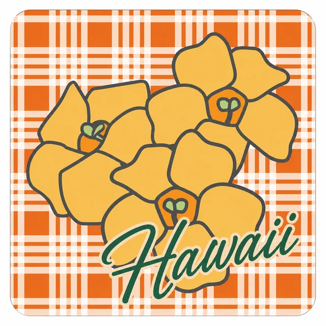 Ceramic Hawaiian Coaster - Light Pink Palaka Plumeria Pakalana