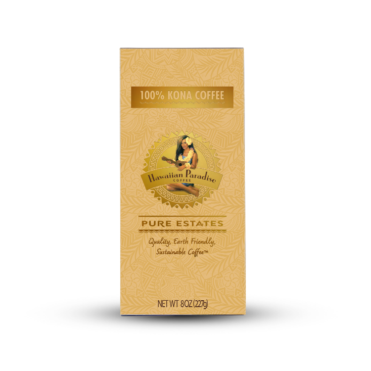 Hawaiian Paradise Coffee Pure Estate 100 Kona Coffee Ground