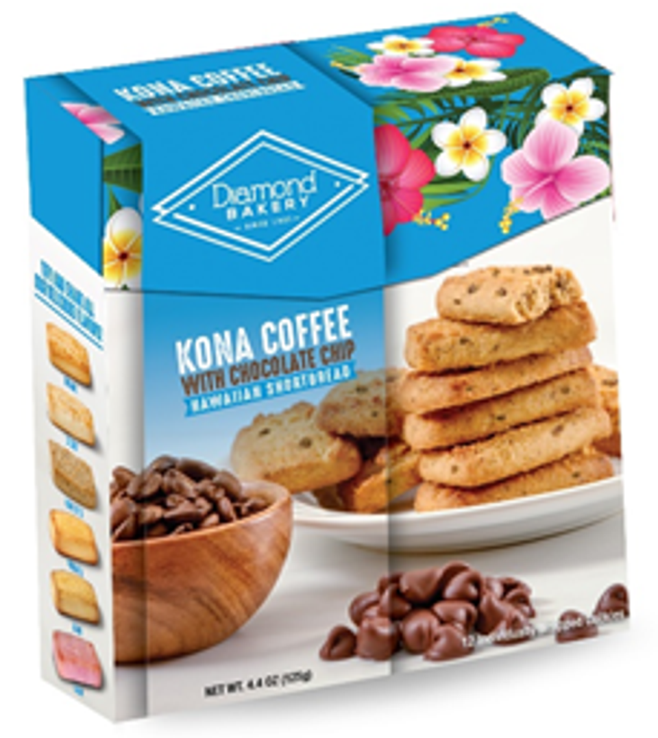 Diamond Bakery Shortbread Cookies Kona Coffee With Chocolate Chip