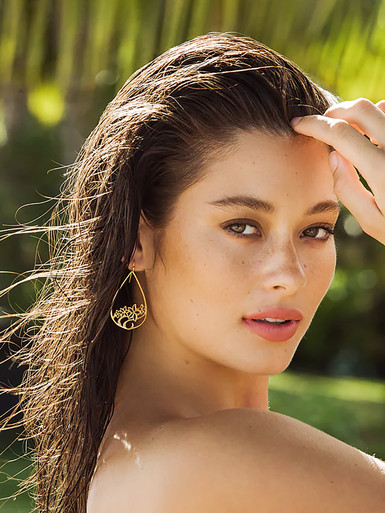 Leighton Lam - Gold Drop Plumeria Earrings