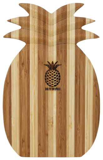 Cutting Board with Tropical Pineapple Inlay Design