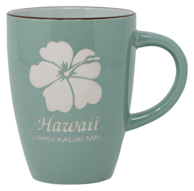Hawaiian Island Collection Mug - Hibiscus: Light Green
