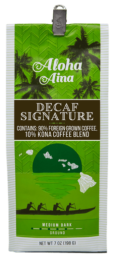 Aloha Aina 10% Kona Coffee Blend*- DECAF Signature