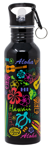 Stainless Steel Hydration Bottle 25oz by GBH: Words of Hawaii