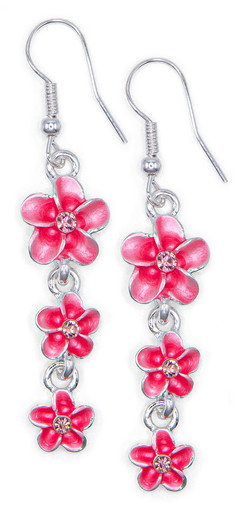 [LLOYD] 10K☆Triple layer flower cup earrings 42441-PI-Aloha808-
