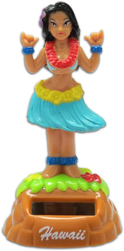 Solar Powered Dashboard Doll : Shaka Wahine Hula Dancer