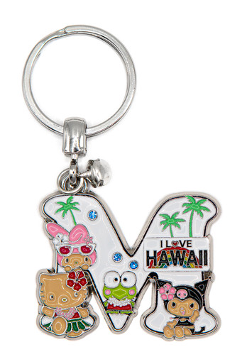 ♡R.H.Y♡３kids.mam♡　イニシャルキーホルダー Hello Kitty® & Friends HAWAII Initial Keyring: M