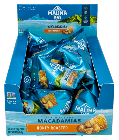 Mauna Loa Macadamia Nut Sample Size Pouch 0.5oz - Honey Roasted 24