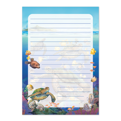 Hawaiian Design Notepad: Ocean of Friends