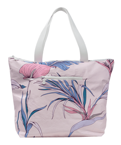 Hawaii Loa Tyvek Water Resistant Tote Bag: Pastel Tropical