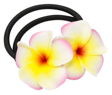 Flower Elastic Hair Ties by Olu Olu - Pink Flower Elastic Hair Ties by Olu Olu - Pink