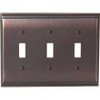 Amerock, Candler, 3 Toggle Wall Plate, Oil Rubbed Bronze