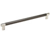 Amerock, Esquire, 12 5/8" (320mm) Bar Pull, Polished Nickel / Gunmetal