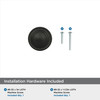 Amerock, Everyday Basics, Inspirations, 1 5/16" Round Knob, Matte Black - included hardware