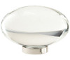 Amerock, Glacio, 1 3/4" Oval Knob, Clear with Polished Nickel