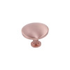 Century, Modern Geo, 1-1/2" Solid Brass Round Knob Satin Rose Gold