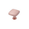 Century, Modern Geo, 1-3/16" Solid Brass Square Knob Satin Rose Gold