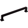 Top Knobs, Transcend, Ascendra, 6 5/16" (160mm) Straight Pull, Flat Black - Angle View