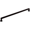 Top Knobs, Transcend, Ascendra, 12" (305mm) Straight Pull, Flat Black - Angle View
