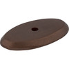 Top Knobs, Aspen, 1 3/4" Oval Backplate, Mahogany Bronze - Angle View