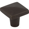 Top Knobs, Aspen, 1 1/4" Square Knob, Medium Bronze - Angle View