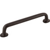 Top Knobs, Aspen, 6" Rounded Straight Pull, Medium Bronze - Angle View