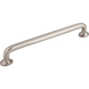 Top Knobs, Aspen II, 9" Rounded Straight Pull, Brushed Satin Nickel - Angle View