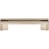 Top Knobs, Sanctuary, Rail, 3 1/2" Flat Straight Pull, Brushed Satin Nickel