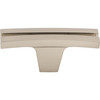 Top Knobs, Sanctuary, Rail, 2 5/8" Flared Rectangle Knob, Brushed Satin Nickel