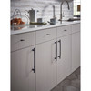 Top Knobs, Sanctuary, Arched, 8" Curved Pull, Polished Nickel - installed