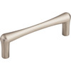 Top Knobs, Barrington, Brookline, 3 3/4" (96mm) Straight Pull, Brushed Satin Nickel - Angle View