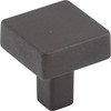 Top Knobs, Barrington, Channing, 1 1/16" Square Knob, Sable - Angle View