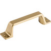 Top Knobs, Barrington, Channing, 3" Straight Pull, Honey Bronze - Angle View