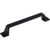 Top Knobs, Barrington, Channing, 5 1/16" (128mm) Straight Pull, Flat Black - Angle View