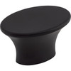 Top Knobs, Barrington, Edgewater, 1 1/2" Oval Knob, Flat Black - Angle View