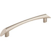 Top Knobs, Barrington, Edgewater, 5 1/16" (128mm) Straight Pull, Brushed Satin Nickel - Angle View