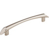Top Knobs, Barrington, Edgewater, 5 1/16" (128mm) Straight Pull, Polished Nickel - Angle View