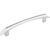 Top Knobs, Barrington, Edgewater, 5 1/16" (128mm) Straight Pull, Polished Chrome - Angle View