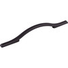 Top Knobs, Barrington, Somerdale, 5 1/16" (128mm) Curved Pull, Flat Black - Angle View