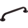 Top Knobs, Mercer, Oculus, 5 1/16" (128mm) Straight Pull, Flat Black - Angle View