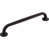 Top Knobs, Mercer, Oculus, 6 5/16" (160mm) Straight Pull, Flat Black - Angle View