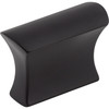 Top Knobs, Mercer, Glacier, 1 1/2" Rectangle Knob, Flat Black - Angle View