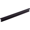 Top Knobs, Mercer, Glacier, 8" Straight Pull, Flat Black - Angle View