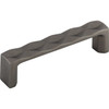 Top Knobs, Mercer, Quilted, 3 3/4" (96mm) Straight Pull, Ash Gray - Angle View